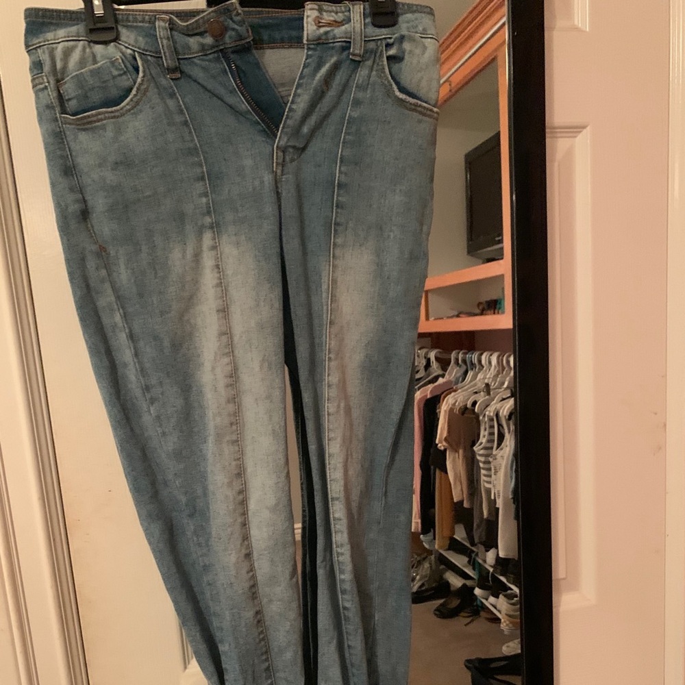 light blue denim jeans